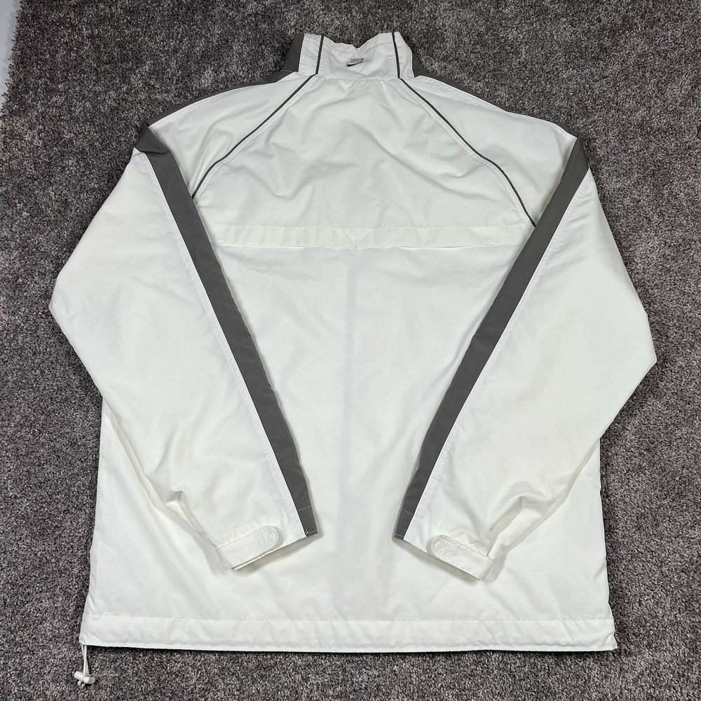Vintage Y2K Nike White Silver Tag Track Jacket Mens XL Full Zip Windbreaker 90s - Picture 2 of 9